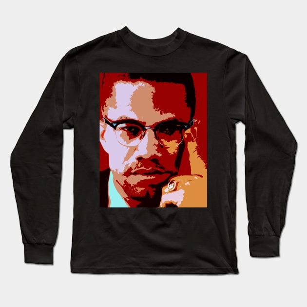 malcolm x Long Sleeve T-Shirt by oryan80